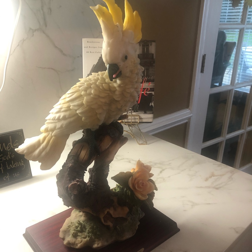 Montefiori Collection Cockatoo Bird Sculpture Rare